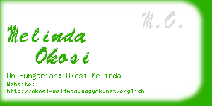 melinda okosi business card